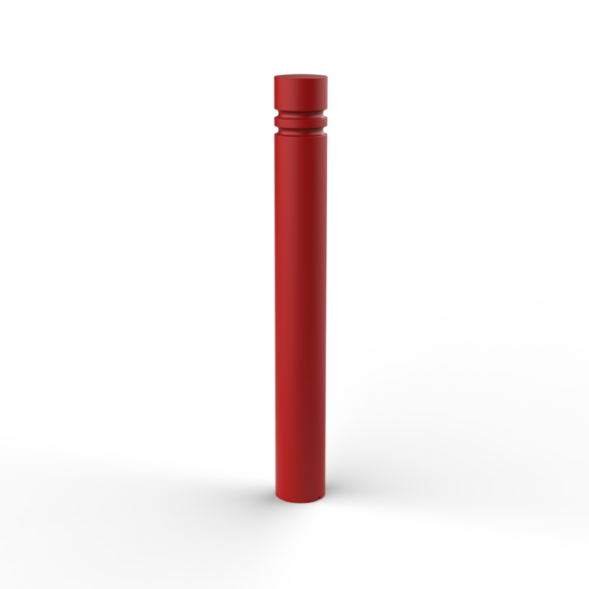 Potelet Fontainebleau rouge signalisation